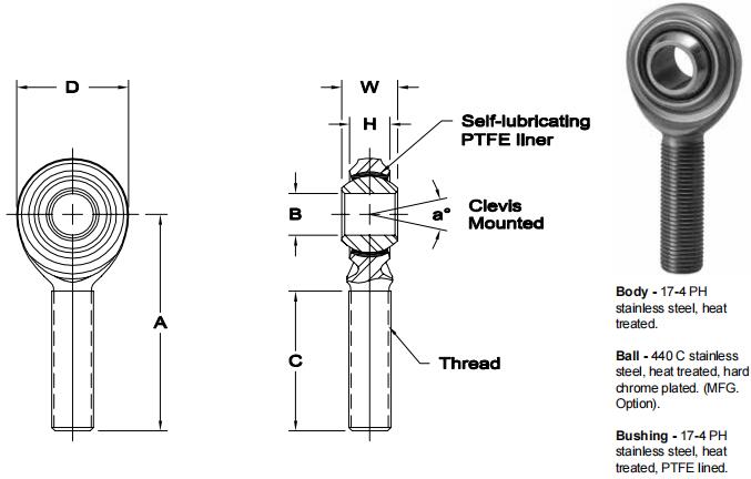 AURORACB-6ET關(guān)節(jié)軸承圖紙