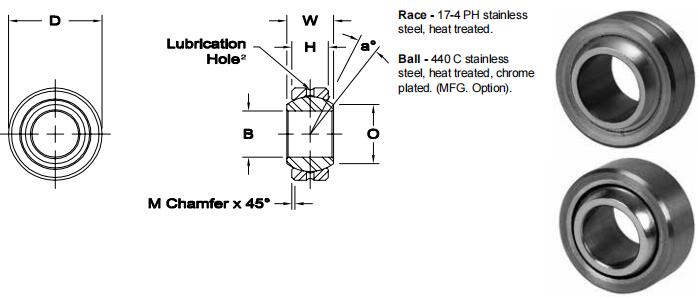AURORACOM-7E關(guān)節(jié)軸承圖紙