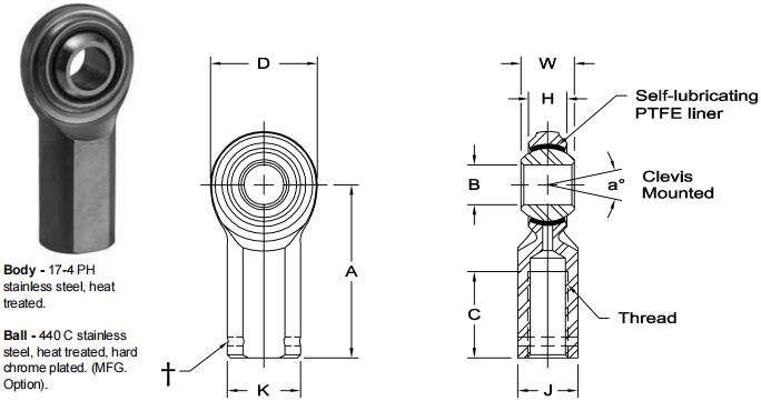 AURORACW-8ET關(guān)節(jié)軸承圖紙