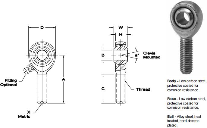 AURORAMB-M8關(guān)節(jié)軸承圖紙