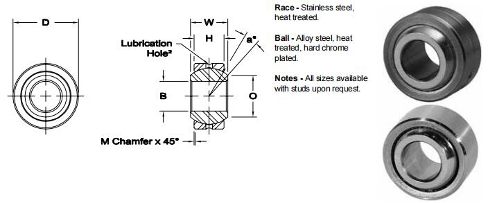 AURORASIB-7關節(jié)軸承圖紙