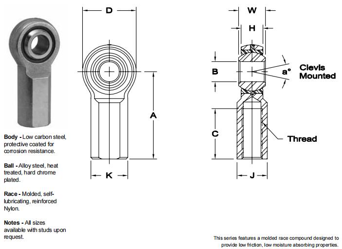 AURORASPG-3關(guān)節(jié)軸承圖紙